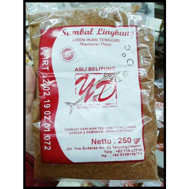 

DISKON TERBATAS !!! ABON / SAMBAL LINGKUNG IKAN TENGGIRI Y&D BELITUNG TERLARIS