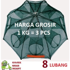 Unik Payung Bubu Jaring Jebakan Perangkap Udang ikan Kepiting Model Payung 8 Lubang Murah