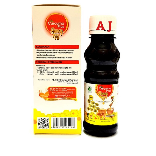 Curcuma Plus Honey Vit 100ml - Multivitamin Madu