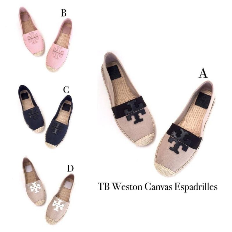 Sepatu wanita Tory Burch Weston Canvas espa