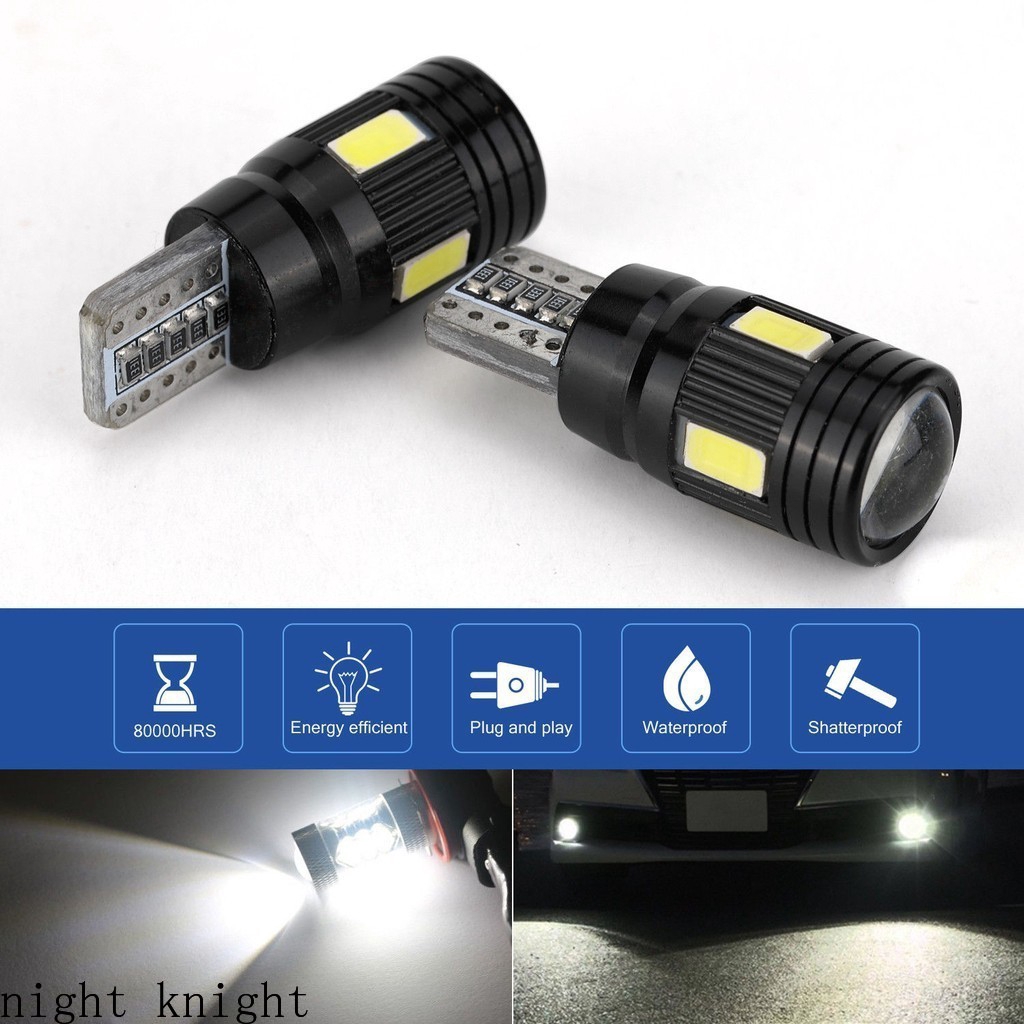 2pcs Lampu Proyektor Led T10 Super Putih Untuk Penanda Mundur Mobil