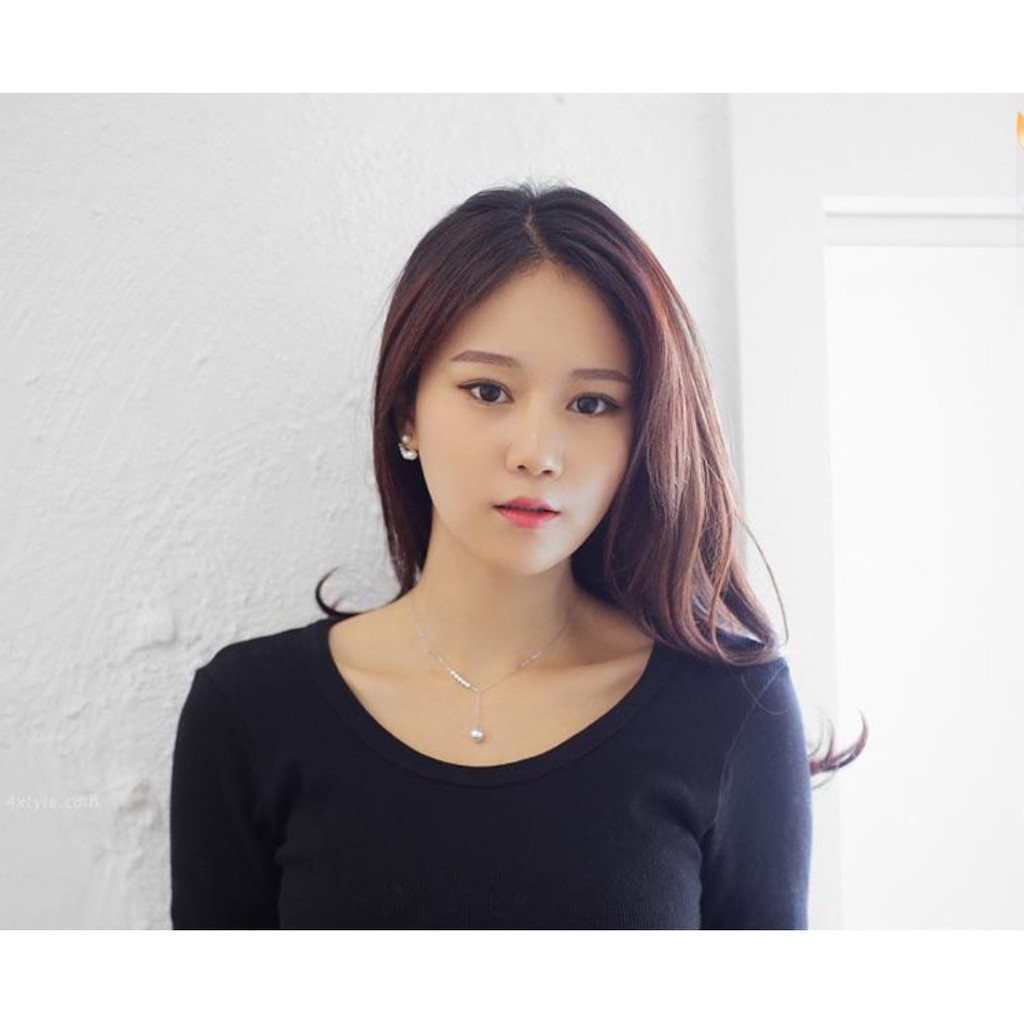 Kalung Rantai Wanita C14 Mutiara Korea Fashion Women Pearl Necklace Alloy Aksesoris Perhiasan Cewe