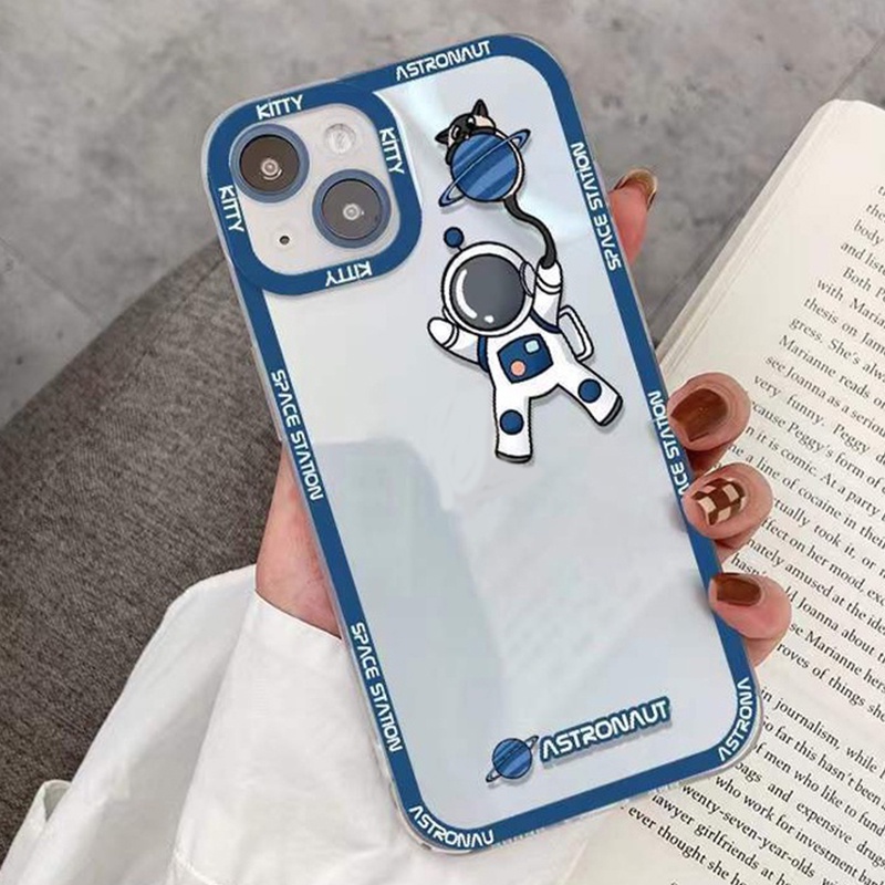 Case Desain Astronot Untuk Iphone 13 Pro Max / 12 / 11 / XS / XR / X / 8 / 7 / 6 / 6s / Plus Se20