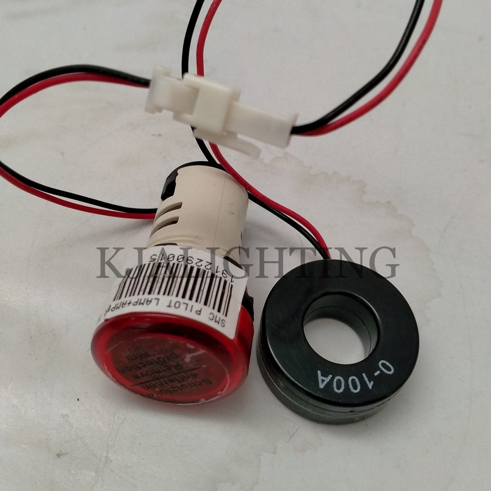 PILOT LAMP AMPERE METER 0 - 100 A MERAH BULAT