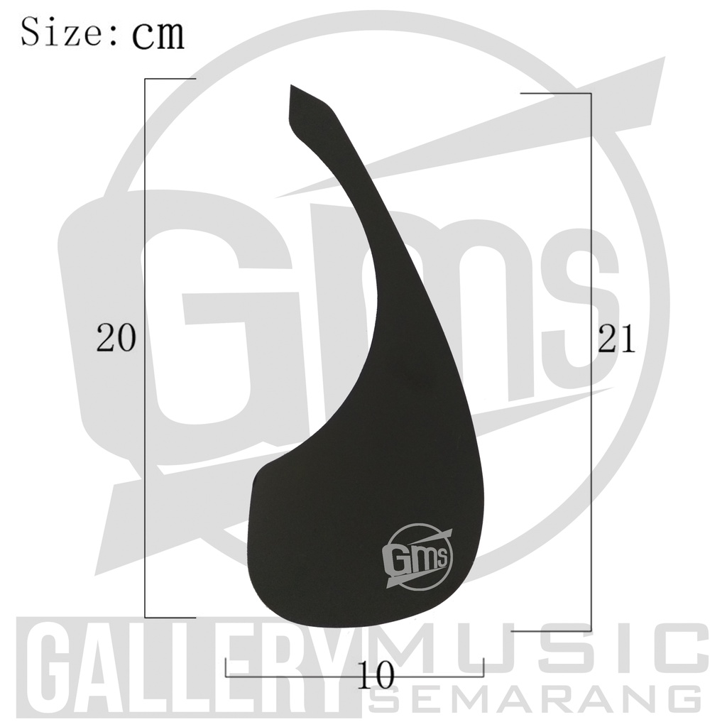 Pickguard Gitar Akustik Hitam Polos