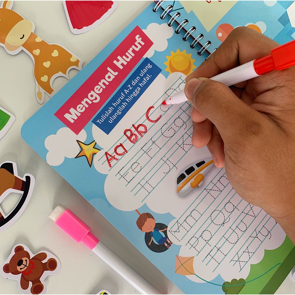 Konsep FunBook Level 1 Busy Book Buku Aktivitas Edukasi Anak TK Paud Toddler Preschool Activity Book