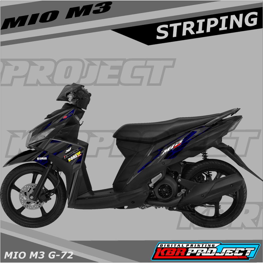 [COD] Stiker MIO M3 variasi Racing motor YAMAHA MIO M3 G.72 HOLOGRAM TRANSPARAN