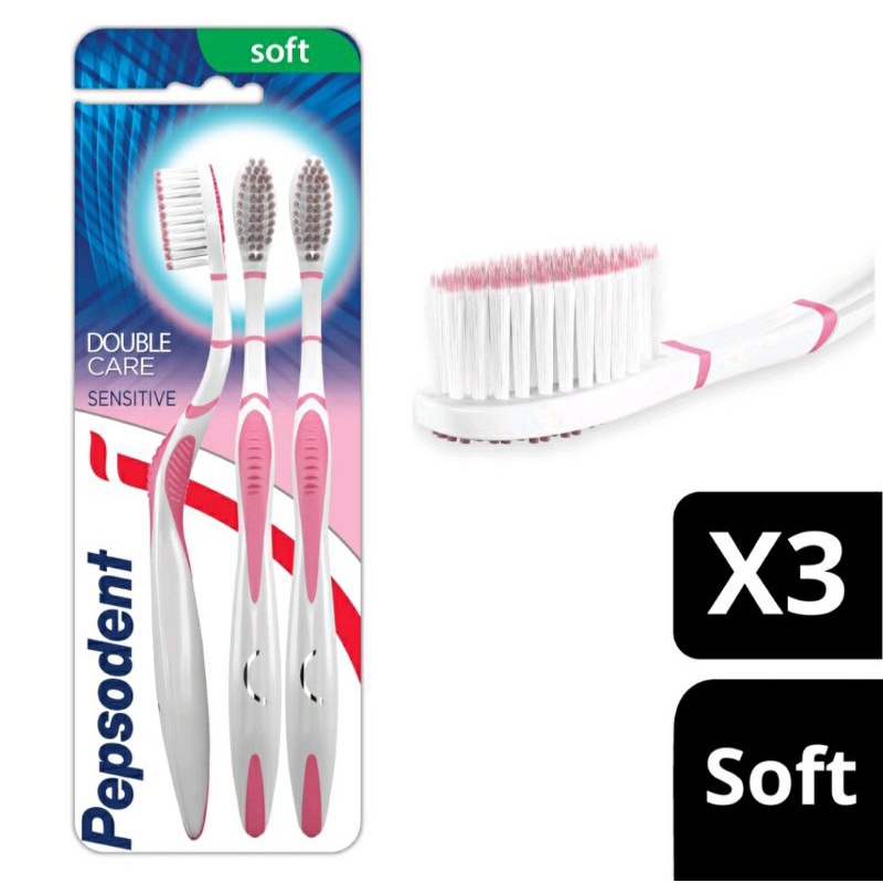 Pepsodent Sikat Gigi Double Care Sensitive Buy 2 get 1