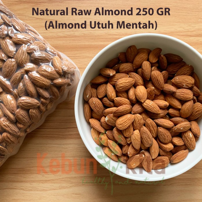 

Natural Raw Almond 250 gram (Almond mentah)