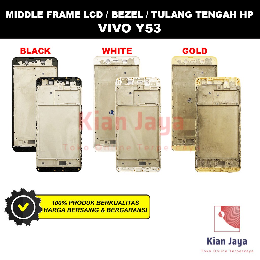 Middle Frame LCD Handphone Vivo Y53 Tulang Casing Tatakan Bezel Bazel Hp