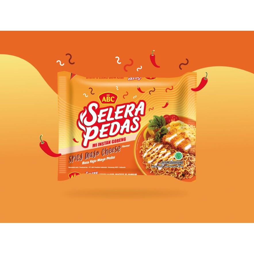 [HALAL] ABC Selera Pedas Mi Instan Spicy Mayo Cheese 80gr Rasa Keju