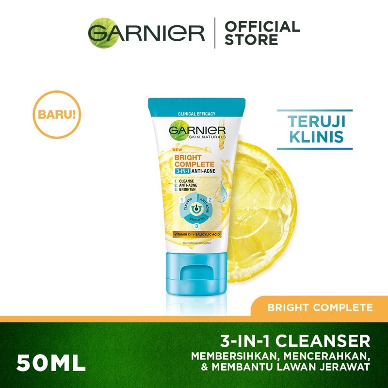 GARNIER BRIGHT COMPLETE 3IN1 ANTI ACNE - SABUN WAJAH