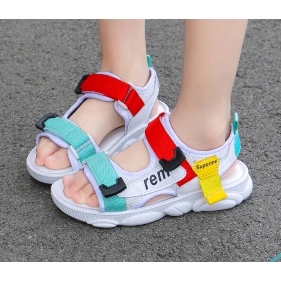 Sandal Kids Keysa  Tali VELCRO Warna Warni AP08