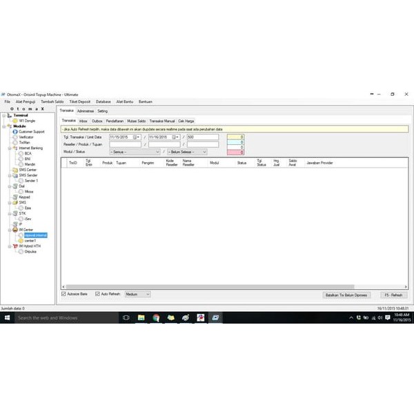 Software Server Pulsa Otomax .1. & webreport & addon Sms
