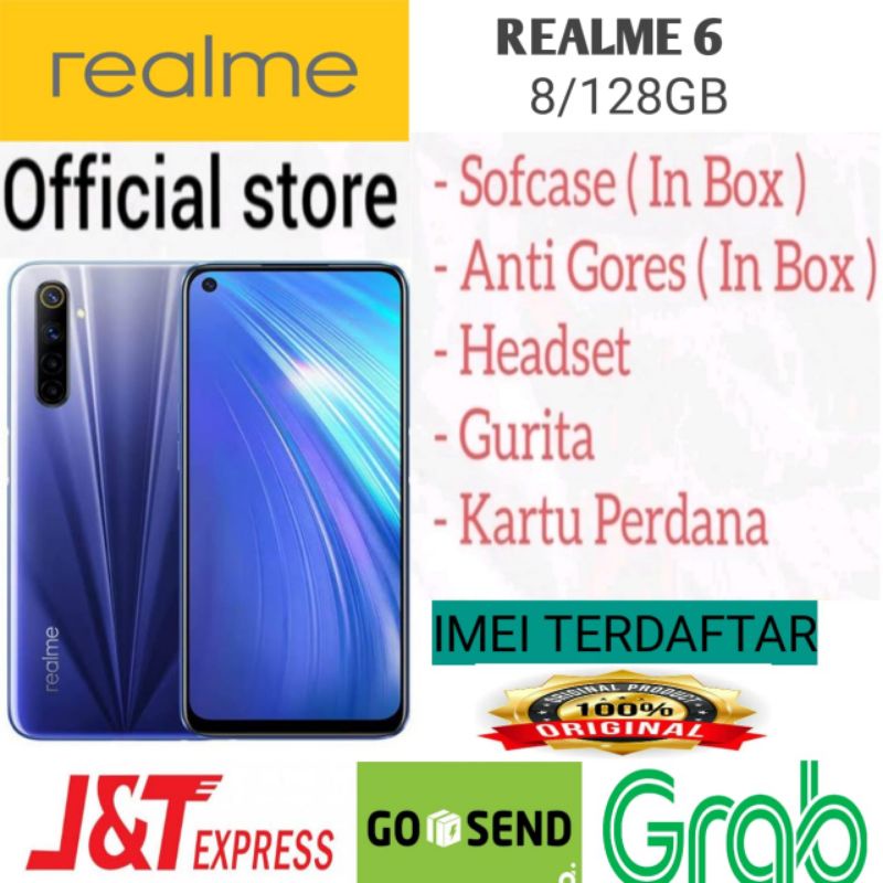 REALME 6 RAM 8/128 GARANSI RESMI REALME