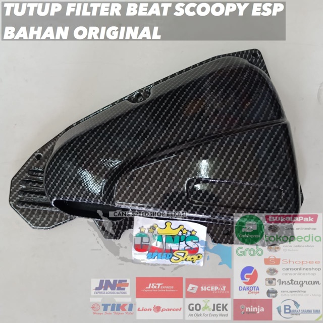 Tutup filter karbon scoopy esp beat esp karbon bahan original honda