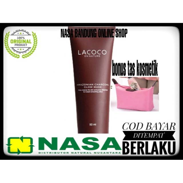 Lococo Masker Amazonian Charcoal Glow Mask Nasa-Nasa Bandung Online Shop
