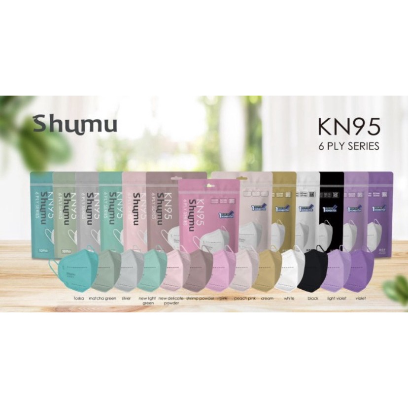 masker kn95 shumu 6ply  isi 10-pcs