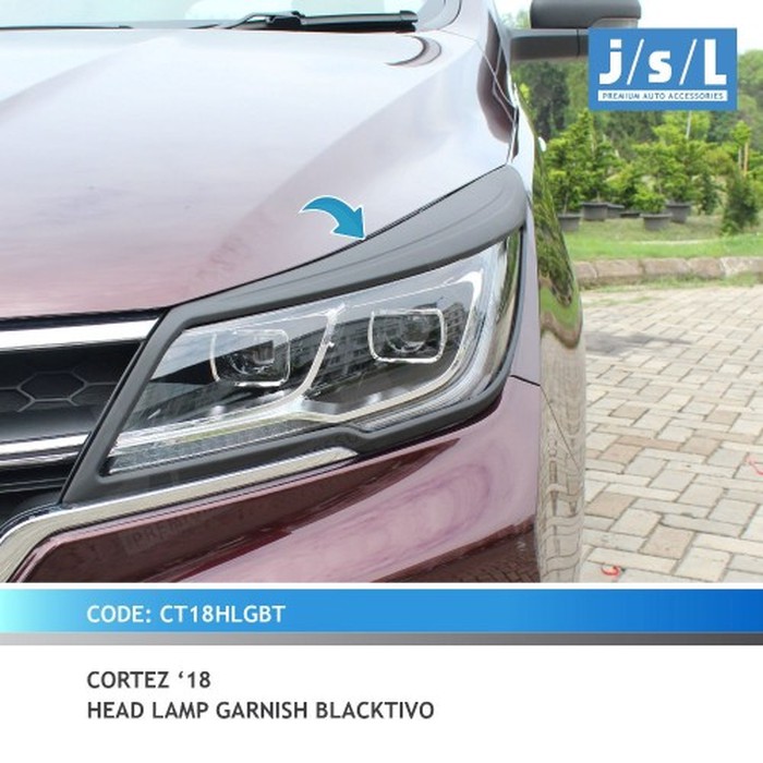 JSL Garnis Lampu Depan Wuling Cortez Hitam Head Lamp Garnish Blacktivo