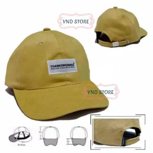 Topi Baseball Distro Branded Thanksinsomnia/ Cream