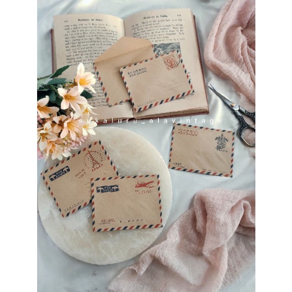 

1 Lembar Amplop Coklat Ala Vintage Mini untuk Scrapbooking dan Properti Foto