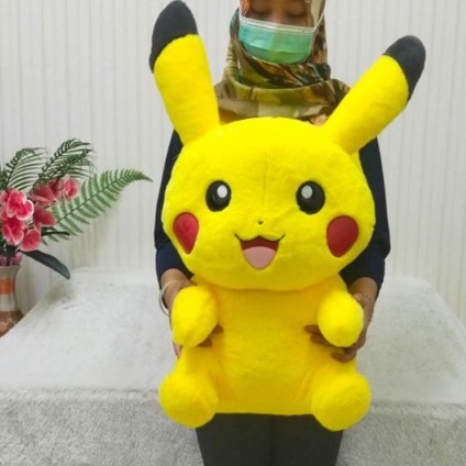 Boneka Pikachu Jumbo  Size 19&quot;/64cm/boneka pokemon Jumbo/boneka Karakter Besar