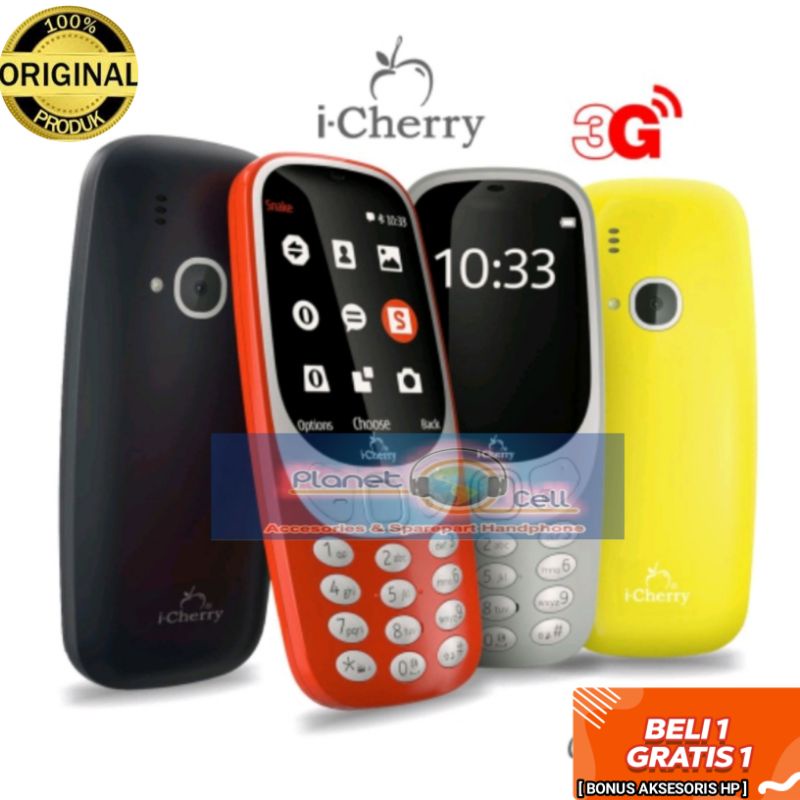 HP ICHERRY NOSTALGIA 3G-DUAL SIM GSM-FMRADIO-CAMERA-GARANSI RESMI