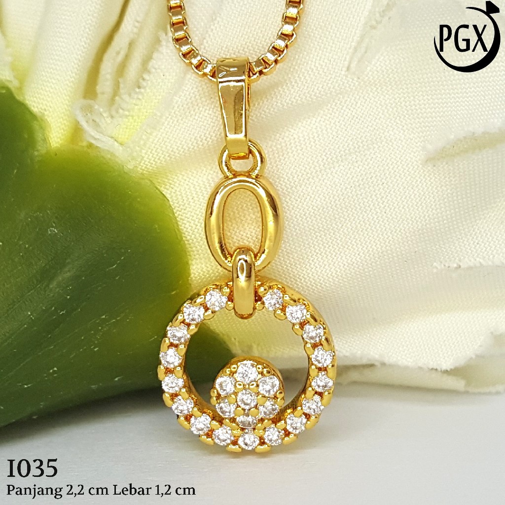 PGX Liontin Kalung Xuping Wanita Aksesoris Fashion Perhiasan Lapis Emas  - I035