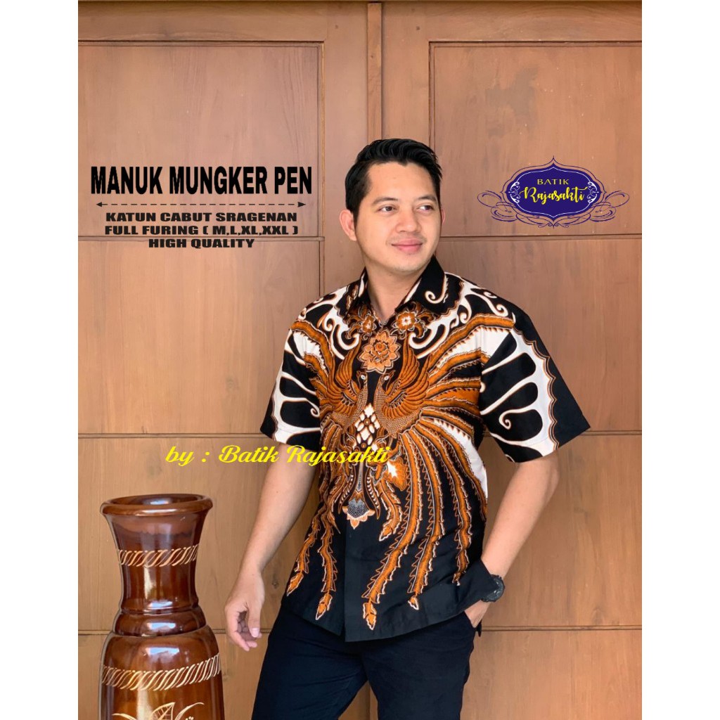 MANUK MUNGKER kemeja batik pria lengan panjang terbaru ORIGINAL BY RAJASAKTI