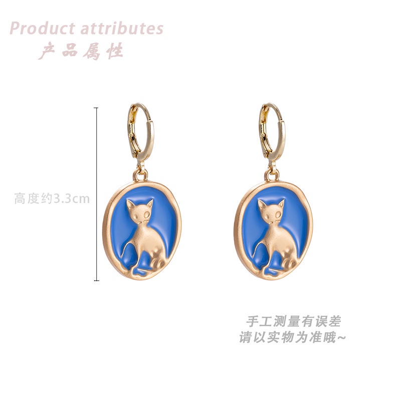 Niche desain cat anting-anting Tahun Baru trendi kualitas anting-anting Selebriti Internet All-match