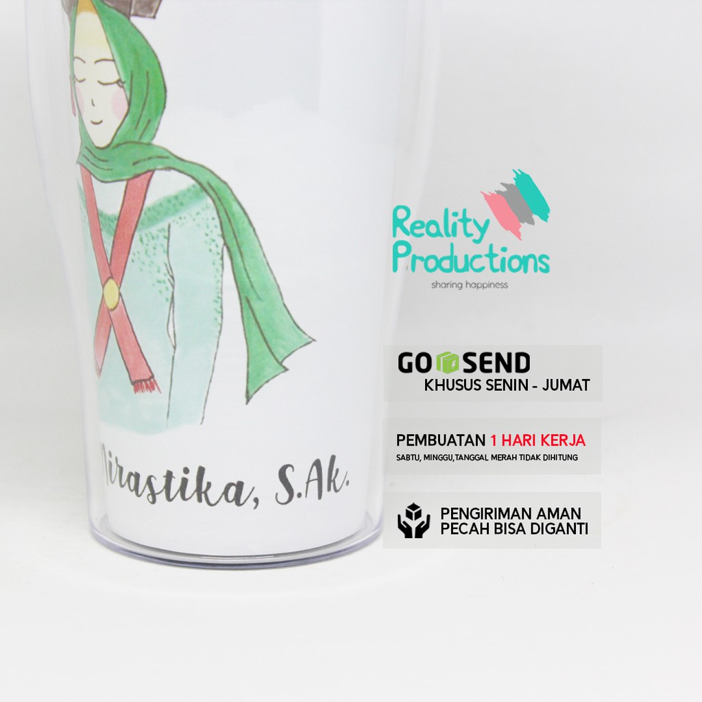 Kado Wisuda Tumbler Wisudawati Kebaya Hijab