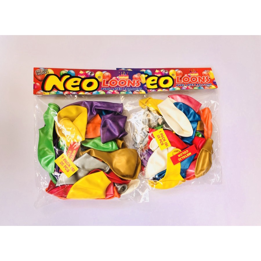 Balon pesta besar metalic metalik 25 pcs