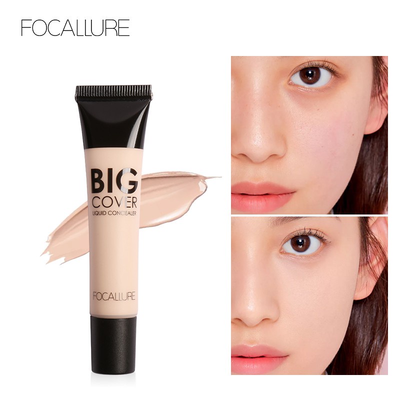 FOCALLURE Natural Full Coverage Liquid Concealer Face MakeUp