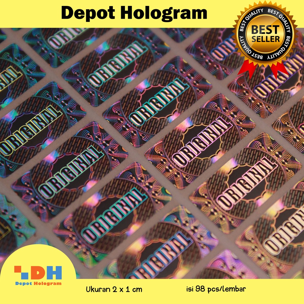 

Pkt Stiker Hologram Original 1 x 2 silver (50 lbr)