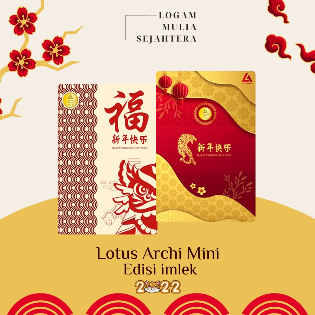 LOGAM MULIA LOTUS ARCHI MINI ANGPAO IMLEK