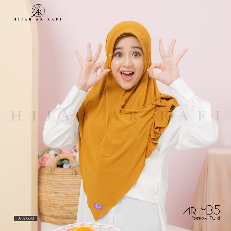 TERLARIS COD ✅ Hijab Ar Rafi AR 435 hijab instan bergo arrafi || INAYAHHIJAB-Dustygold