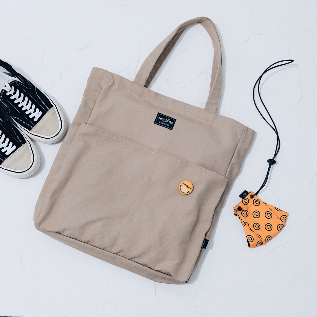 Imokey Boketto Khaki Totebag - Tas Totebag