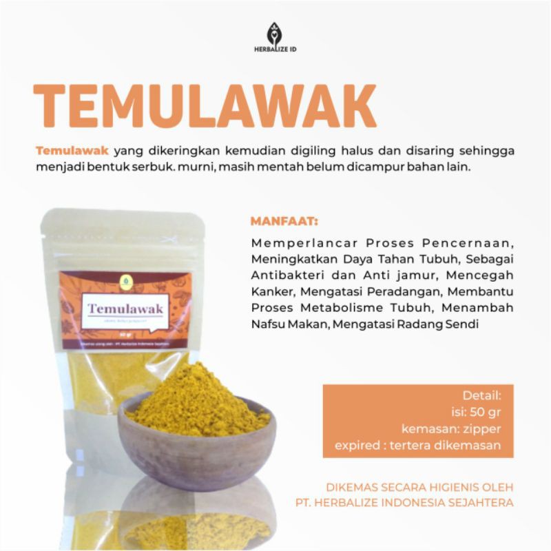 

Herbalize Temulawak bubuk