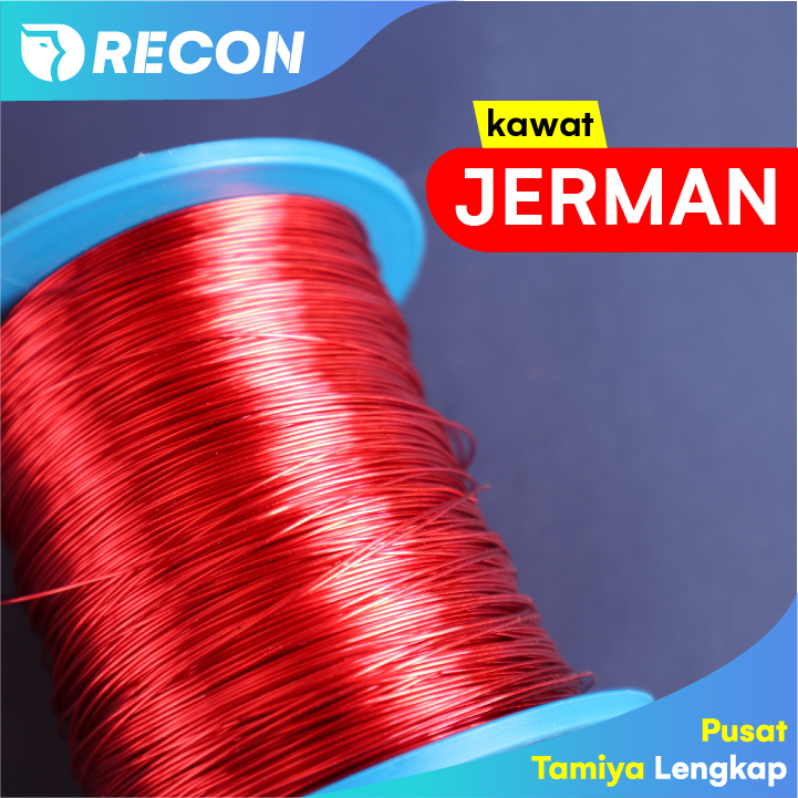 kawat TEMBAGA Lilitan Dinamo TAMIYA JermanMerah 0,4 0,45 0,5 0,55 0,6 0,64 0,7