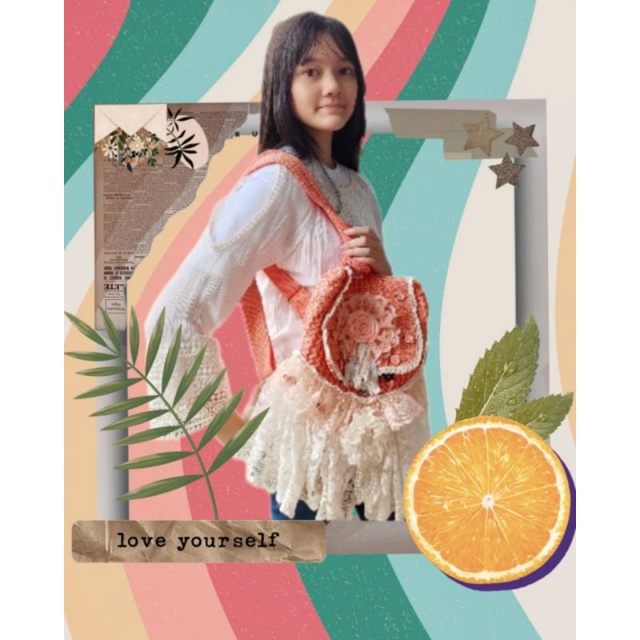 Tas Rajut Ransel Shabby Chic