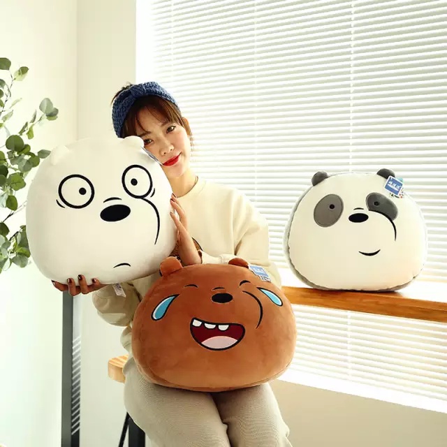 Bantal Boneka We Bare Bears Panda Beruang Bear / Bantal Kepala WBB