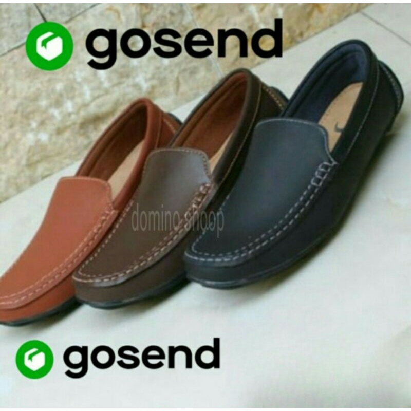 Sepatu santai Slip On Pria Gaya kulit sentetis Asli Murah Ringan Slop Laki Laki Casual Jalan Santai
