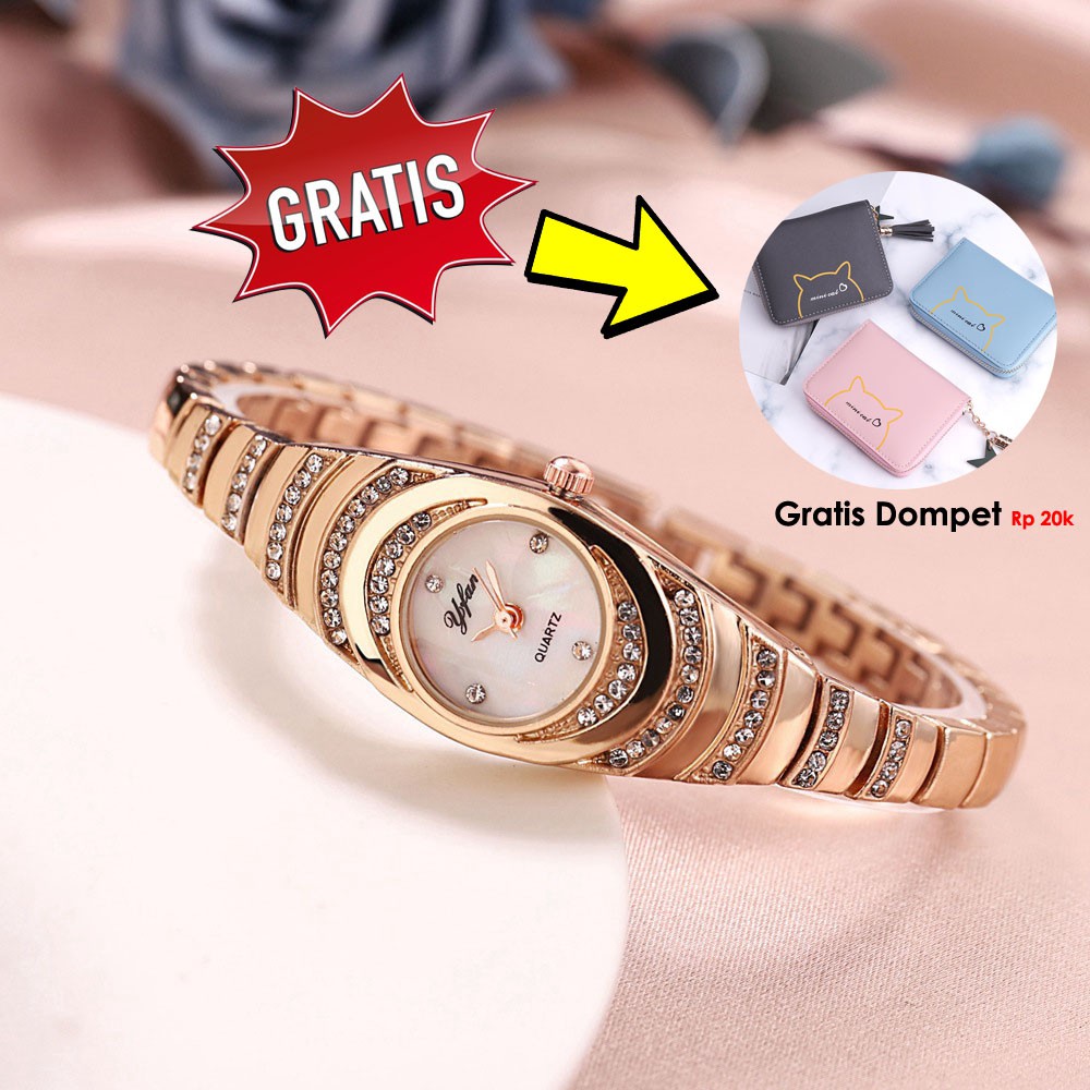 Gratis Dompet Jam Tangan Wanita Korean Style Murah Kecil Original Yfar Shopee Indonesia
