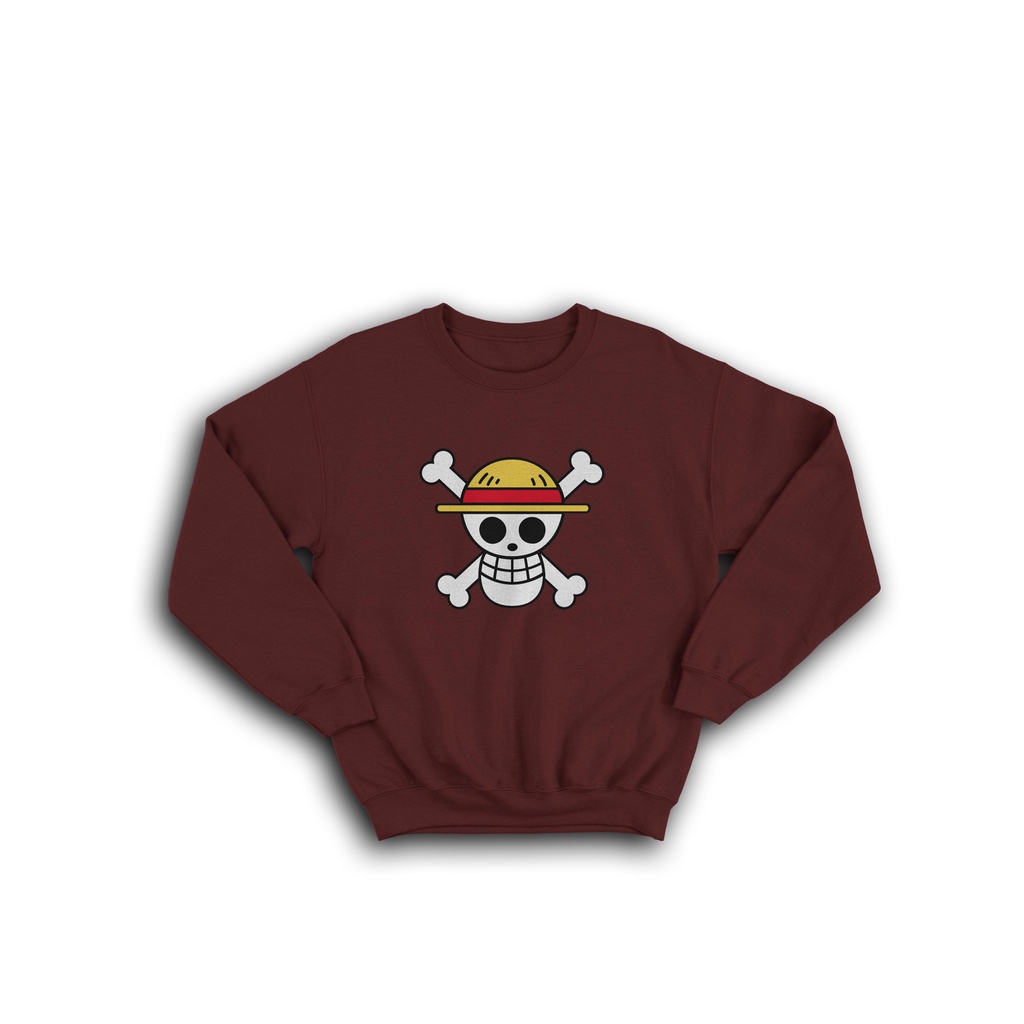 JAKET SWEATER CREWNECK SERIES ONE PIECE STRAWHAT LUFFY PIRATE WANO PREMIUM