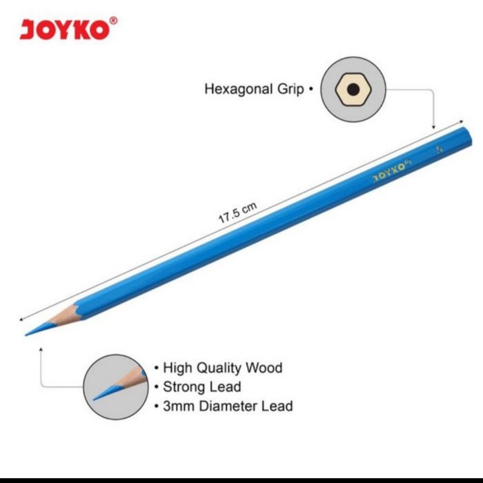 Pensil Warna panjang Joyko 12 warna Cp100-3