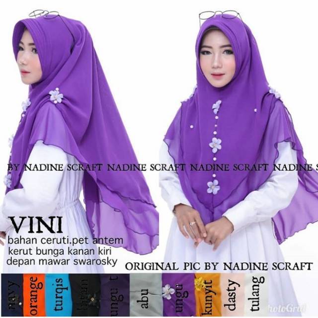 JILBAB KHIMAR CERUTY KARTINI PITA KANAN KIRI HIJAB