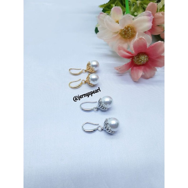 Anting lapis emas mutiara lombok | anting mutiara tawar asli