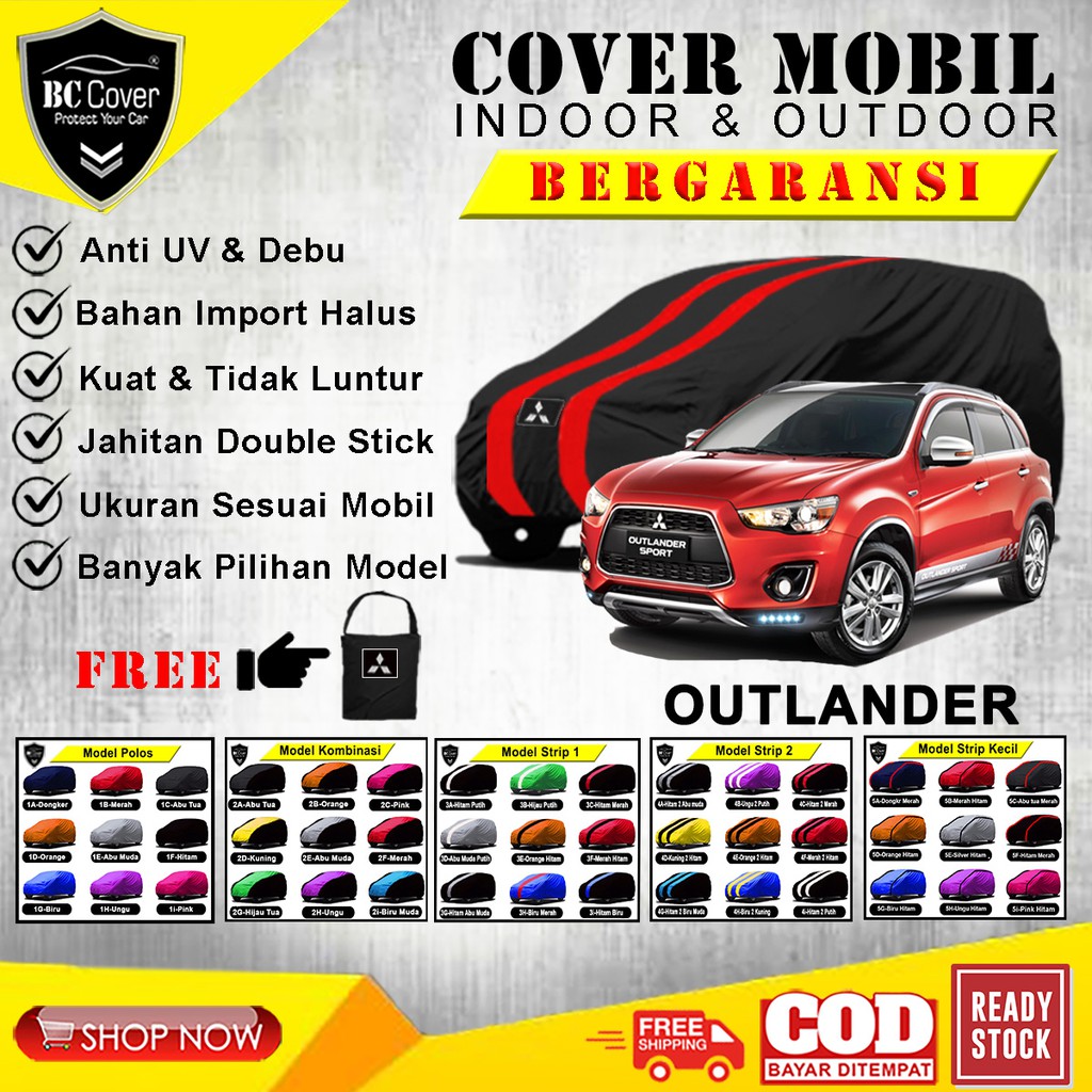 Body Cover Mobil Mitsubishi Outlander / Sarung Mobil Outlander / Selimut Mantel Kerudung Mantol Jas Pelindung Tutup Mobil Mitsubishi Outlander Outdoor