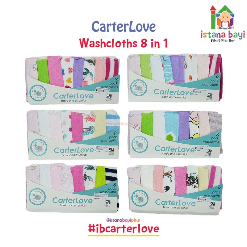 CARTERLOVE SAPU TANGAN 8in1 &amp; 12in1 / WASH CLOTH / SAPUTANGAN / WASHCLOTH