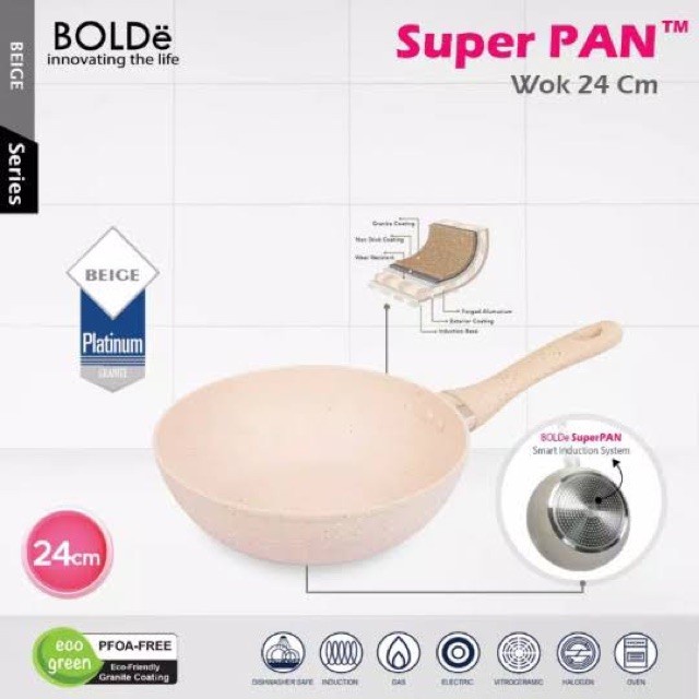 Bolde Super Pan Wok 24cm BEIGE